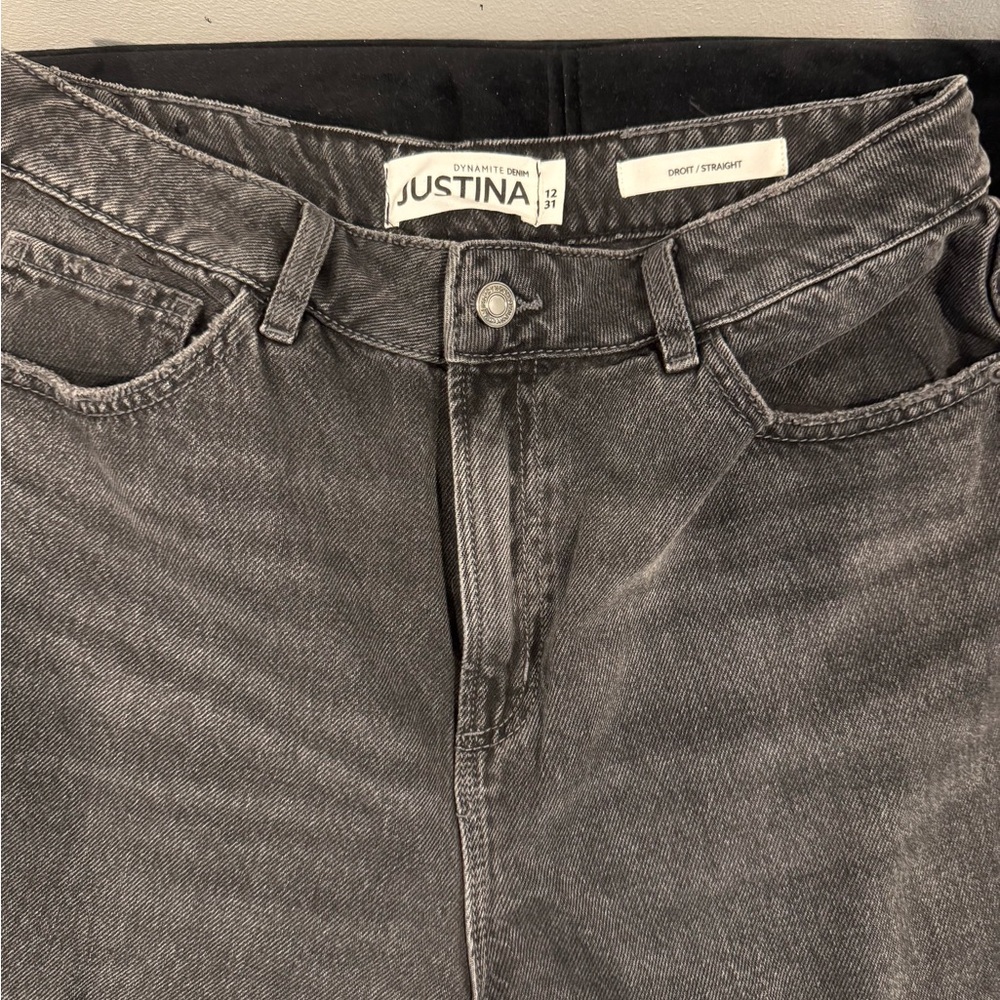 Dynamite JUSTINA Gray Straight Jeans